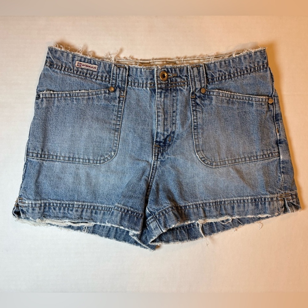 Hydraulic VTG Y2K light washed jean shorts 100% cotton grunge size 7/8